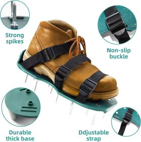 Lawn Aerator Shoes, Metal Spike Sandals For Aerating Lawn Soil, One-Size-Fits-All, Pre-Assembled Grass Aerator Tools For Yard Lawn