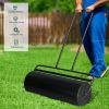 36in Cylindrical Iron Lawn Roller Black