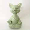 1pc Whimsical Cat Sculpture, Buddha Meditating Cat Statue, Cat Lover Gifts, Fairy Garden Animals, Decorations For Patio Yard Lawn Porch Desktop